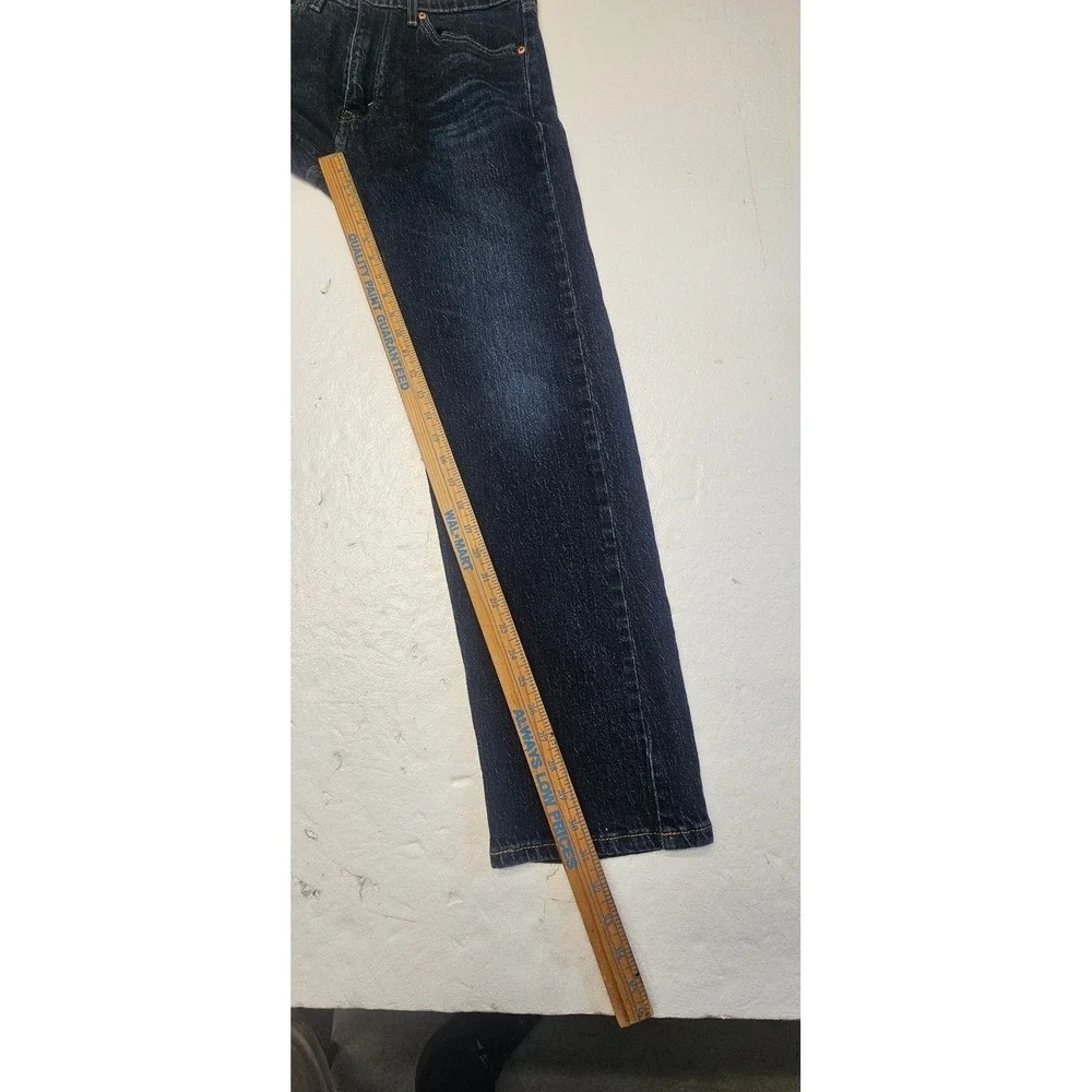 Levis 505 Regular Fit Jeans Mens 33x32 Dark Wash Indigo Straight Leg Denim